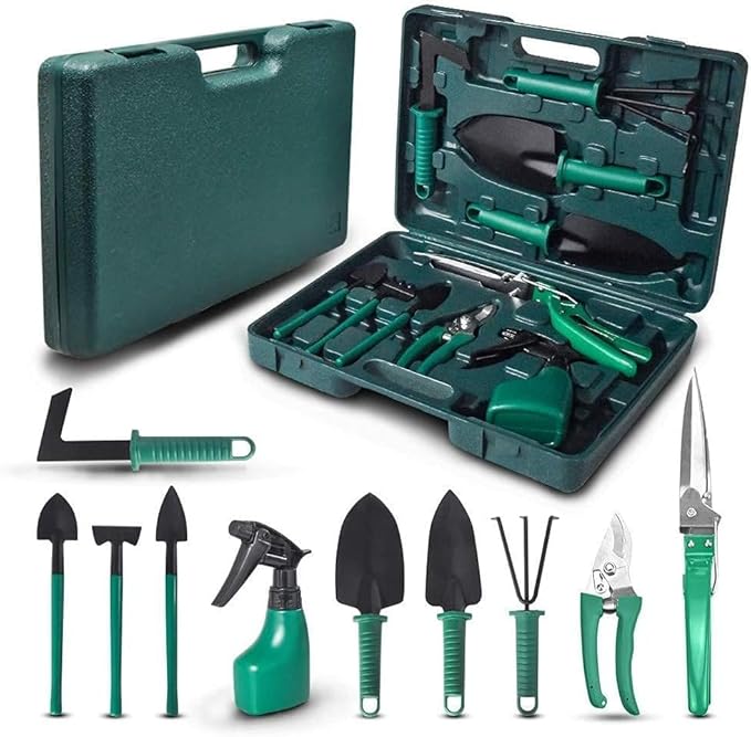Kit de Jardinagem com 10 Peças e Maleta