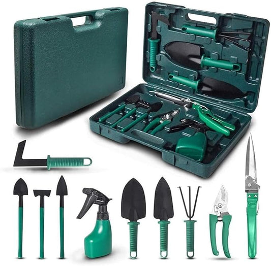 Kit de Jardinagem com 10 Peças e Maleta
