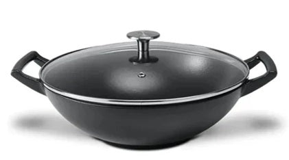 Wok com tampa 31 cm preta